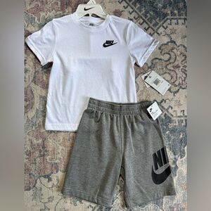 Nike White Tee and Gray Shorts Combo set new